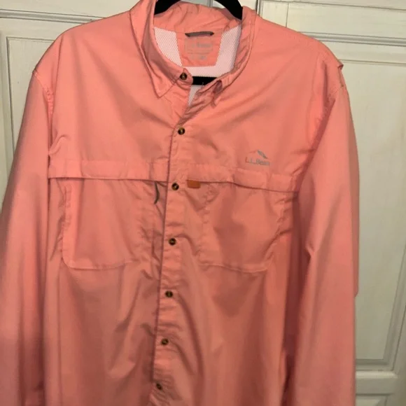 LL Bean 2 Shirt Men's XL Long Sleeve Performance Vented Fish Outdoors SPF - Picture 15 of 16